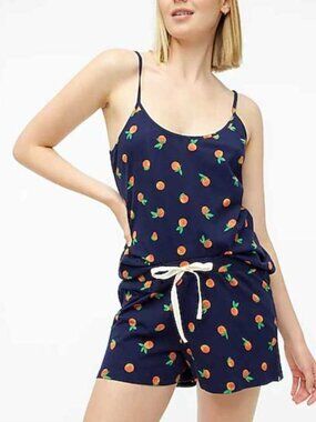 New XL J.Crew Factory Oranges printed jersey tank top & shorts pajama set